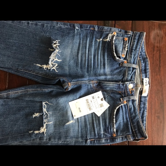 NWT Zara blue skinny jeans - Picture 2 of 4